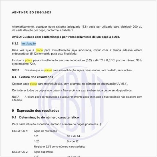 Como deve ser feita a incubação na placa para microtitulação?