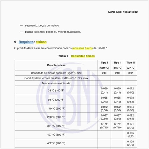 Quais os requisitos físicos dos produtos?