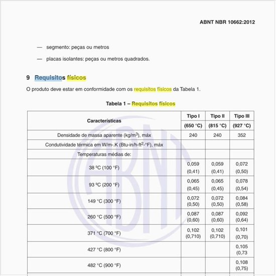 Quais os requisitos físicos dos produtos?