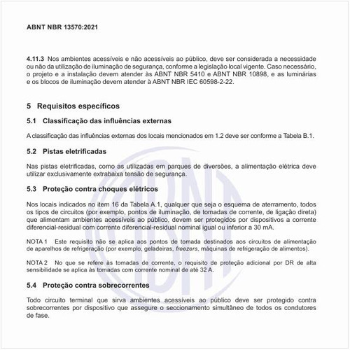 Como deve ser feita a proteção contra choques elétricos?