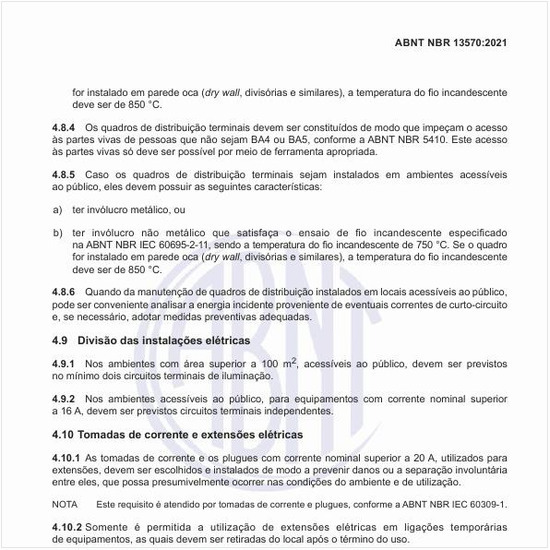 Como devem ser as tomadas de corrente e extensões elétricas?