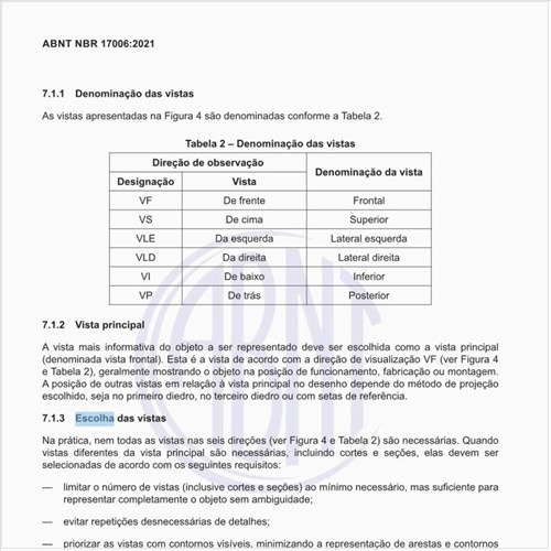 Como fazer a escolha das vistas?