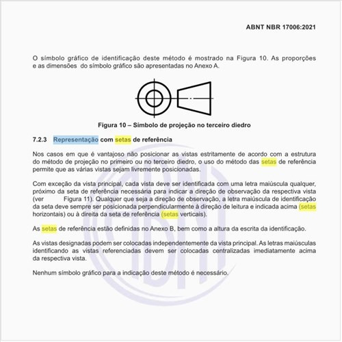 Como fazer a representação com setas de referência?