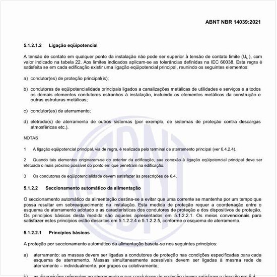 Para que se destina o seccionamento automático da alimentação?