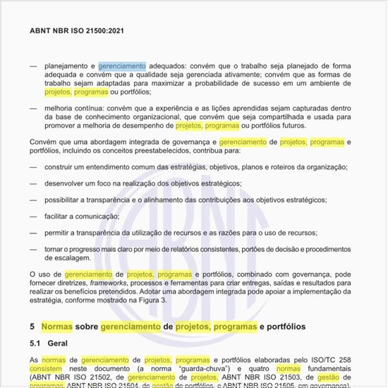 No que consistem as normas sobre gerenciamento de projetos, programas e portfólios?