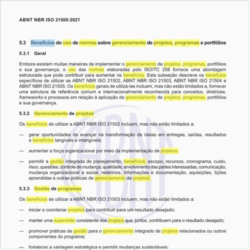 Quais são os benefícios do uso de normas sobre gerenciamento de projetos, programas e portfólios?