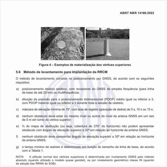 Qual é o tempo de rastreio em função do tamanho da linha de base e do tipo de receptor do global navigation satellite system (GNSS)?