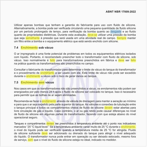 Como deve ser feito o enchimento sem vácuo?