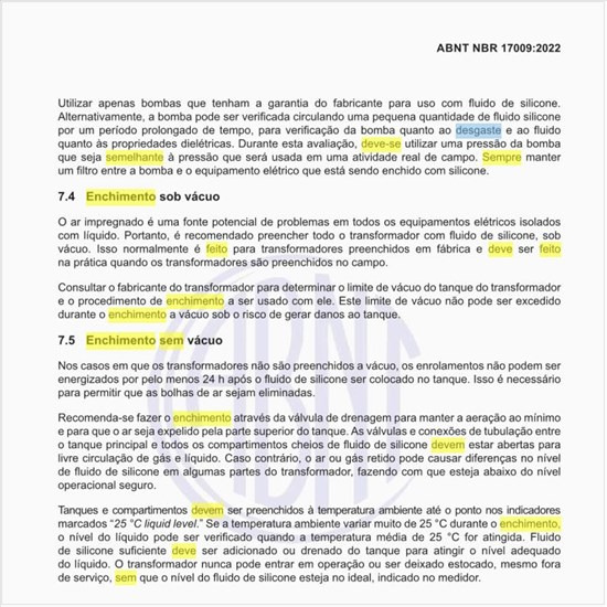 Como deve ser feito o enchimento sem vácuo?