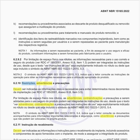 Como devem ser feitas as indicações de restrições, advertências e precauções?