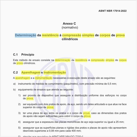 Qual deve ser a aparelhagem e instrumentação para a determinação da resistência à compressão simples de corpos de prova cilíndricos?
