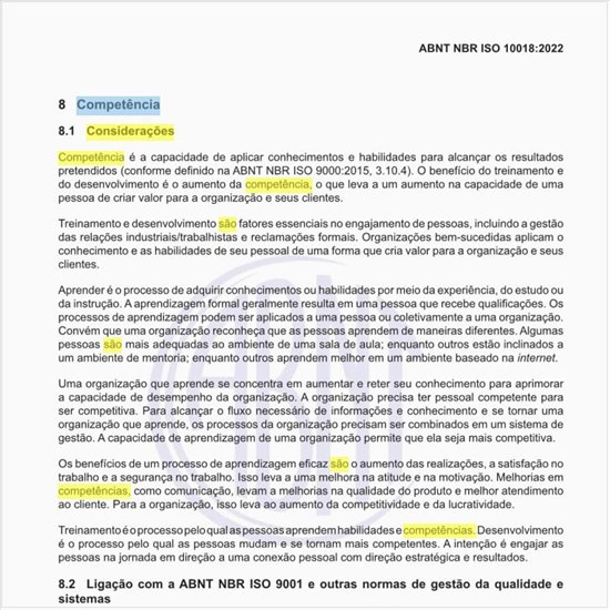 Quais são as considerações para a competência das pessoas?