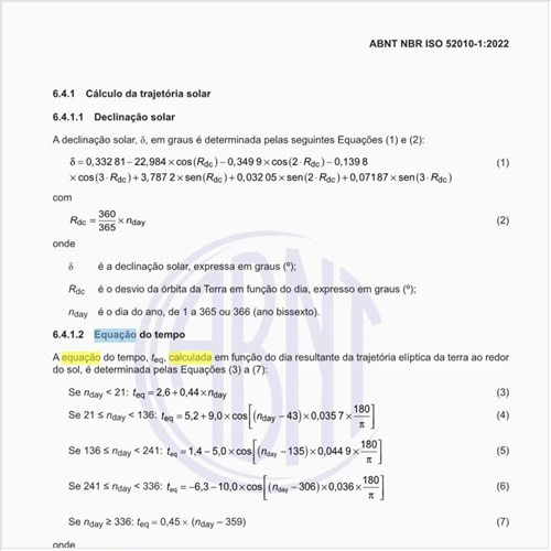 Como se calcula a equação do tempo?