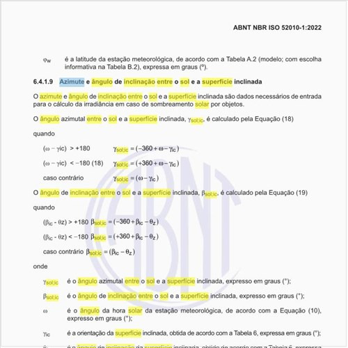 O que é o azimute e ângulo de inclinação entre o sol e a superfície inclinada?