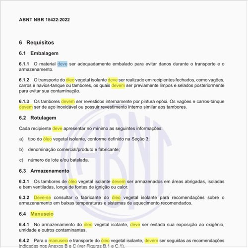 Como deve ser feito o manuseio do óleo vegetal?