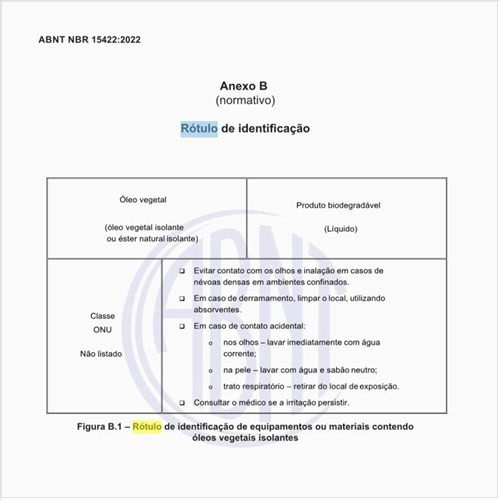 Qual o visual do rótulo de identificação?