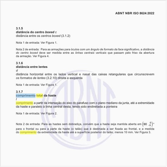 O que representa o comprimento total da haste?