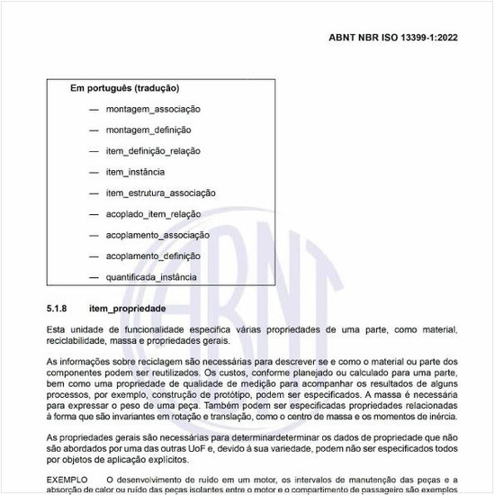 O que especifica a unidade de funcionalidade item_ propriedade? 