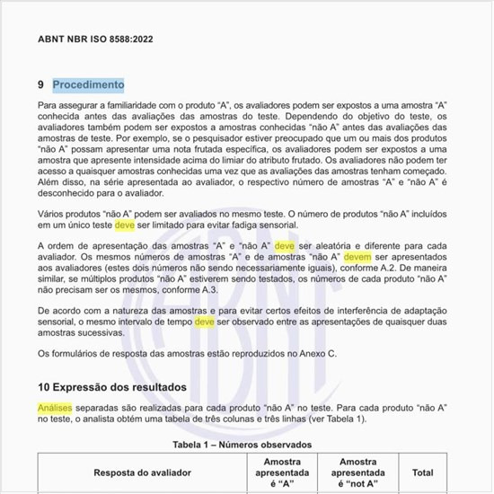 Como deve ser executado o procedimento dessa análise sensorial?