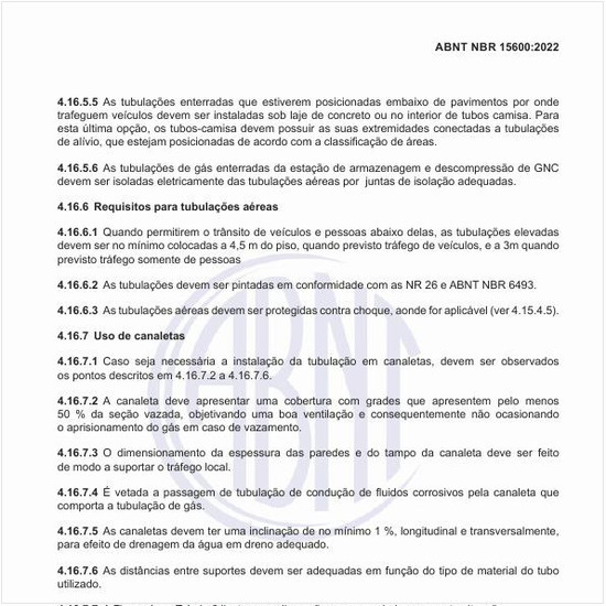 Quais são os requisitos para a tubulações aéreas?