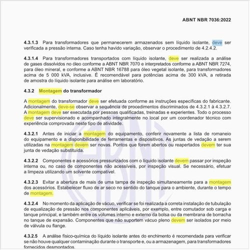 Como deve ser feita a montagem do transformador?