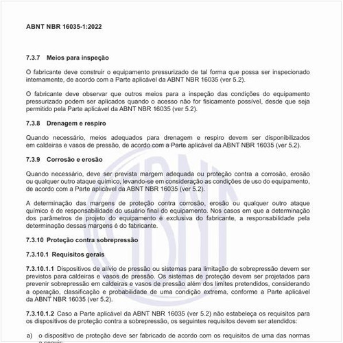 Como deve ser executada a proteção contra sobrepressão?