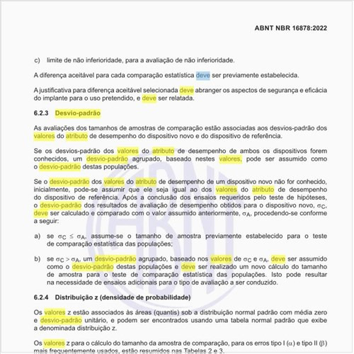 O que deve ser feito em relação ao desvio-padrão dos valores do atributo de desempenho?