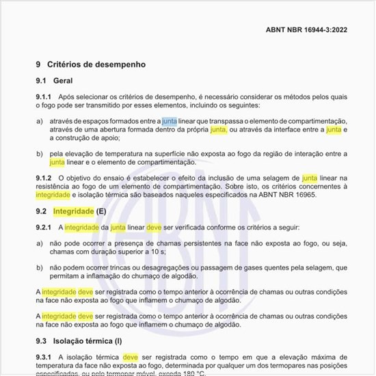 Como deve ser feita a integridade da junta linear?