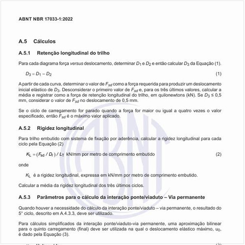Quais são os parâmetros para o cálculo de interação ponte/viaduto – via permanente?