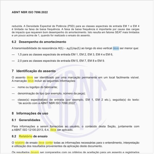 O que deve conter o relatório de ensaio?