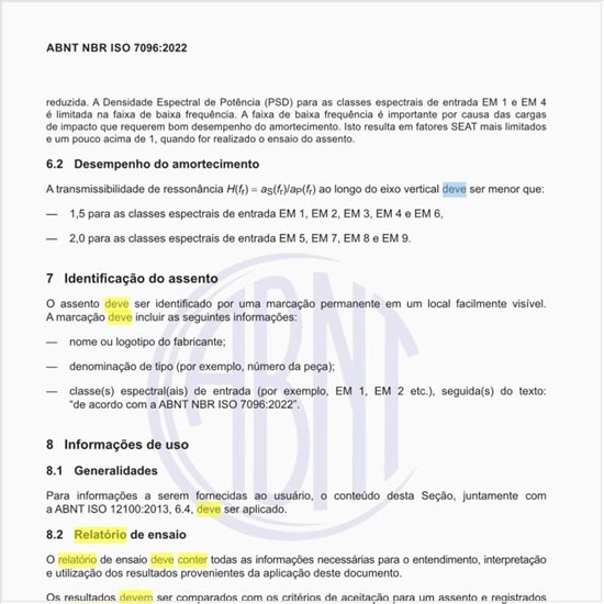 O que deve conter o relatório de ensaio?