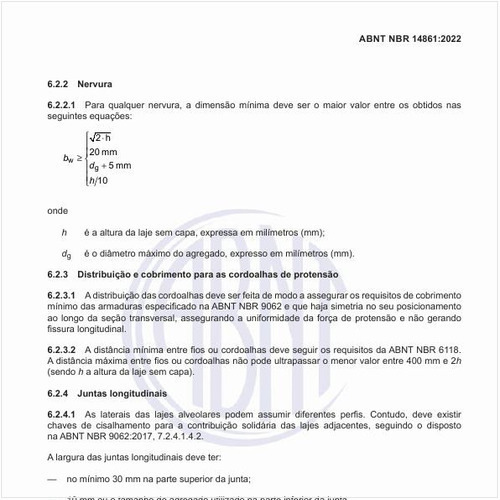 Qual é a largura mínima para juntas longitudinais?