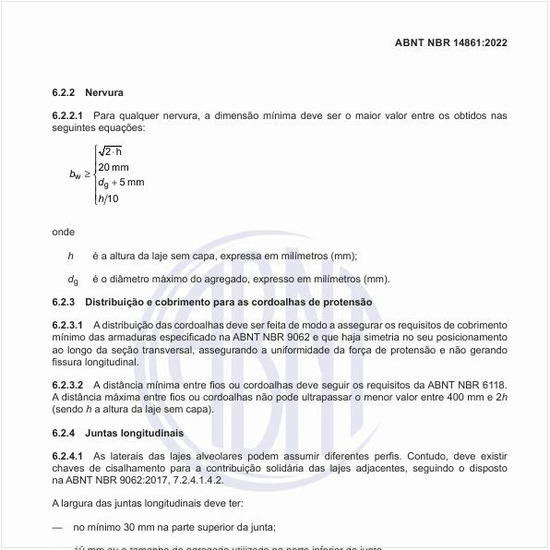 Qual é a largura mínima para juntas longitudinais?