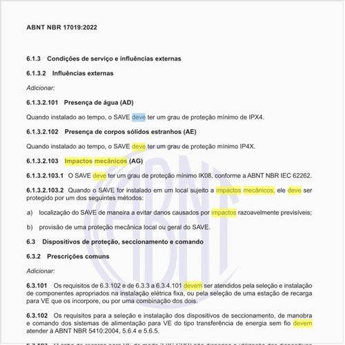 O que deve ser feito em relação aos impactos mecânicos (AG)?