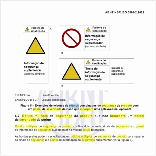 Como deve ser o rótulo múltiplo de segurança de produto que não incorpora um painel de severidade de perigo?