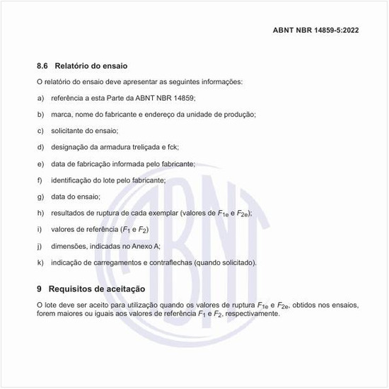 O que deve constar no relatório do ensaio?