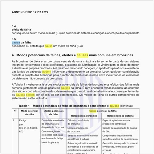 Como pode ser definida a causa da falha?