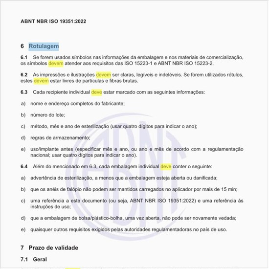 Como deve ser feita a rotulagem dos dispositivos?