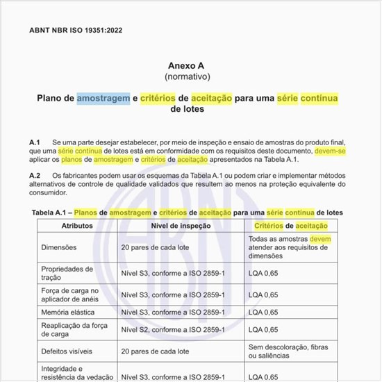 Quais devem ser os planos de amostragem e os critérios de aceitação para uma série contínua de lotes?