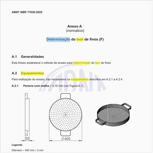 Quais os equipamentos que devem ser usados para a determinação do teor de finos?