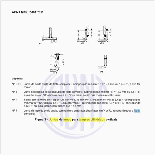 Quais são os tipos de juntas de fundo para tanques cilíndricos verticais?