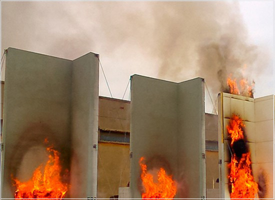 A determinação da propagação do fogo em superfícies das fachadas