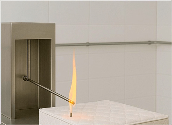 O ensaio para a determinação da ignitabilidade de colchões e componentes da cama