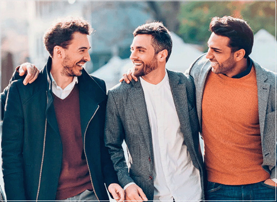 A vestibilidade dos homens com corpo tipo normal, atlético e especial