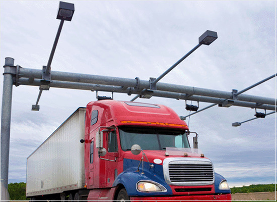 A infraestrutura para a pesagem automática de veículos rodoviários em movimento