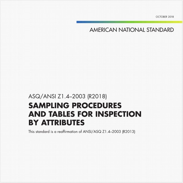 ASQ T1166E Ansi/Asq Z1.4 And Z1.9 Standards Bundle