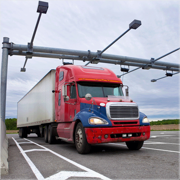 A infraestrutura para a pesagem automática de veículos rodoviários em movimento