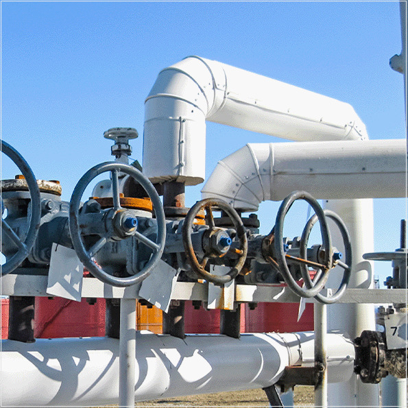 As válvulas industriais para instalações de produtos de petróleo