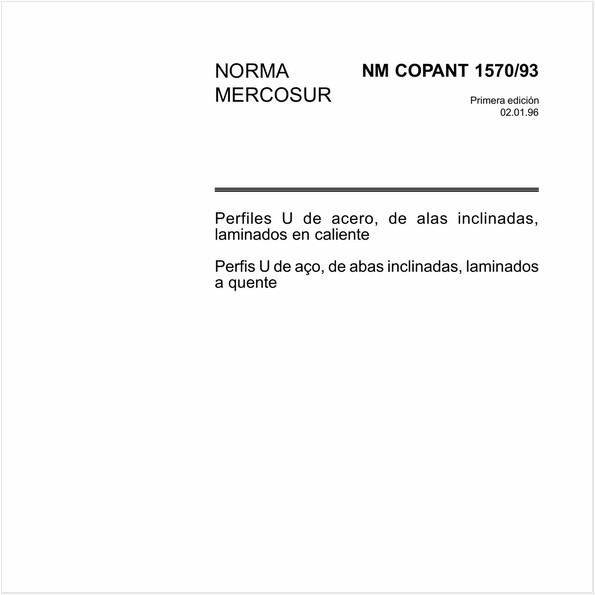 Perfis U de aço, de abas inclinadas, laminados a quente