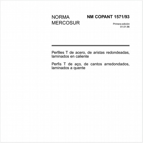 Perfis T de aço, de cantos arredondados, laminados a quente